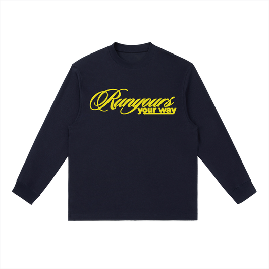 LONG SLEEVE TEE- NAVY