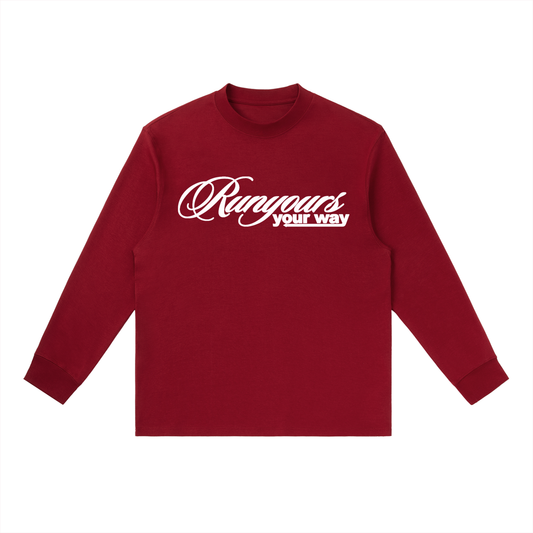 LONG SLEEVE TEE- RED