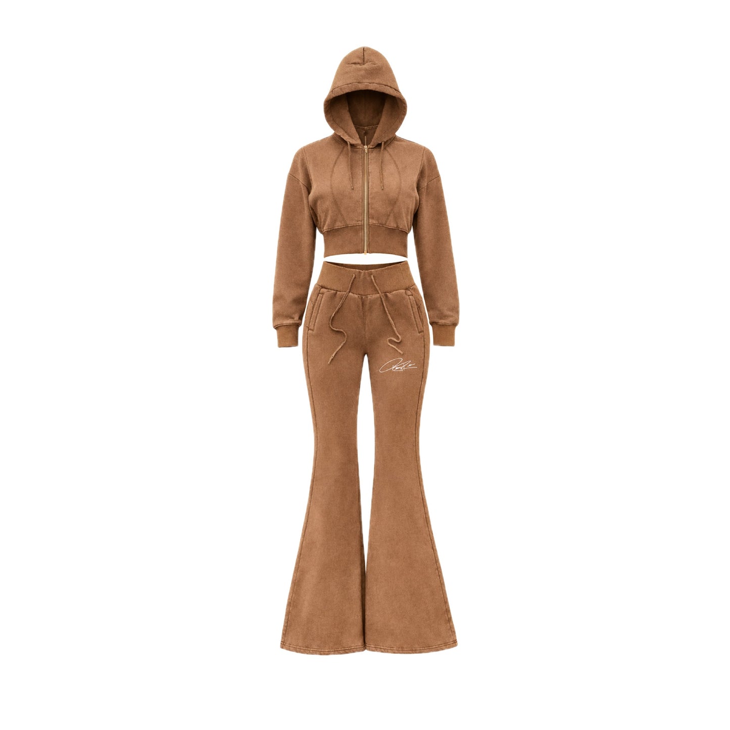 WOMENS CROPPED & FLARED SET.