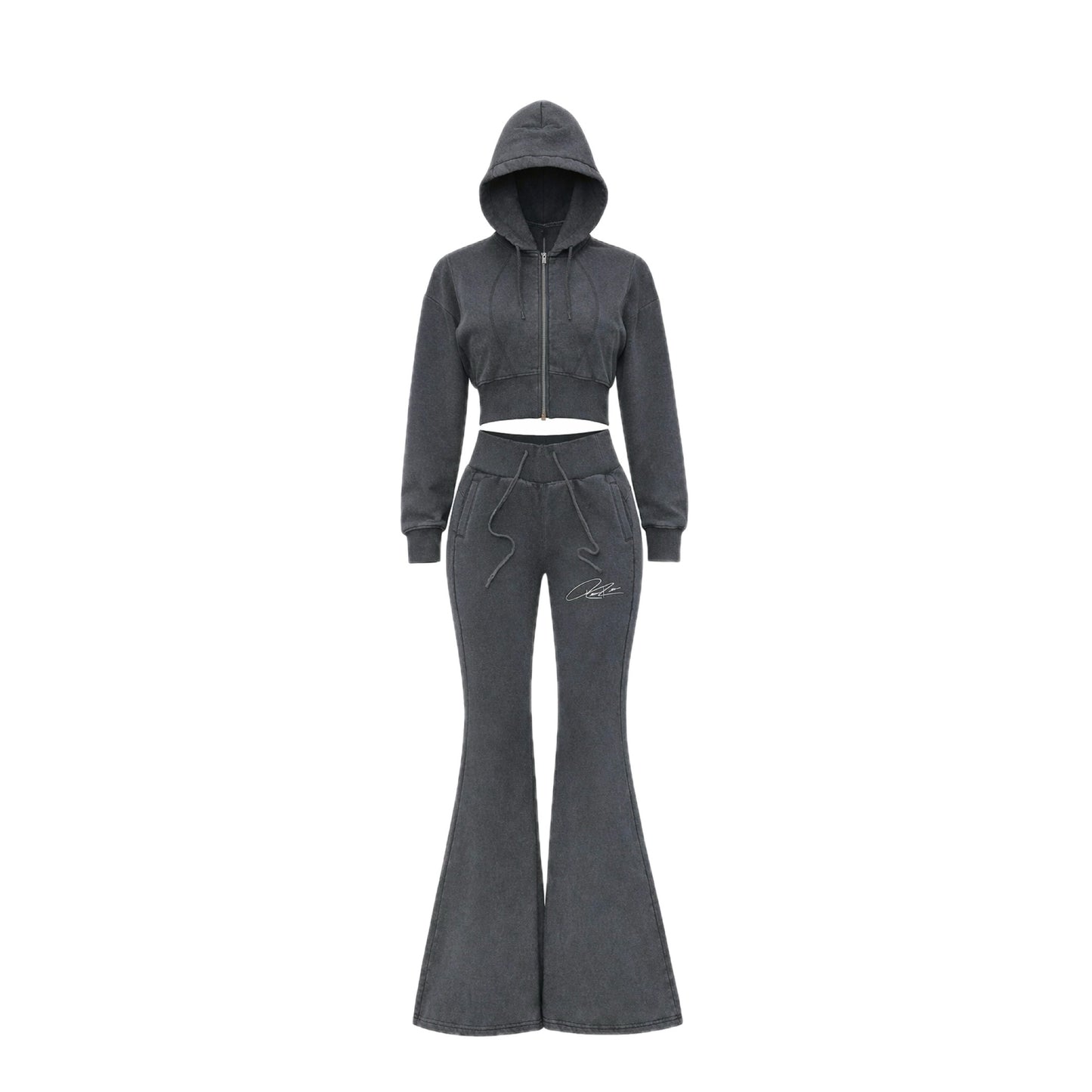 WOMENS CROPPED & FLARED SET.